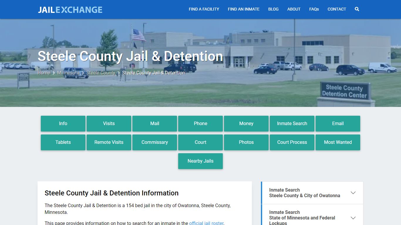 Steele County Jail & Detention, MN Inmate Search, Information